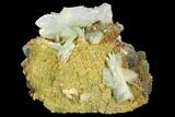 Bladed Blue Barite and Marcasite Association - Morocco #122236-1